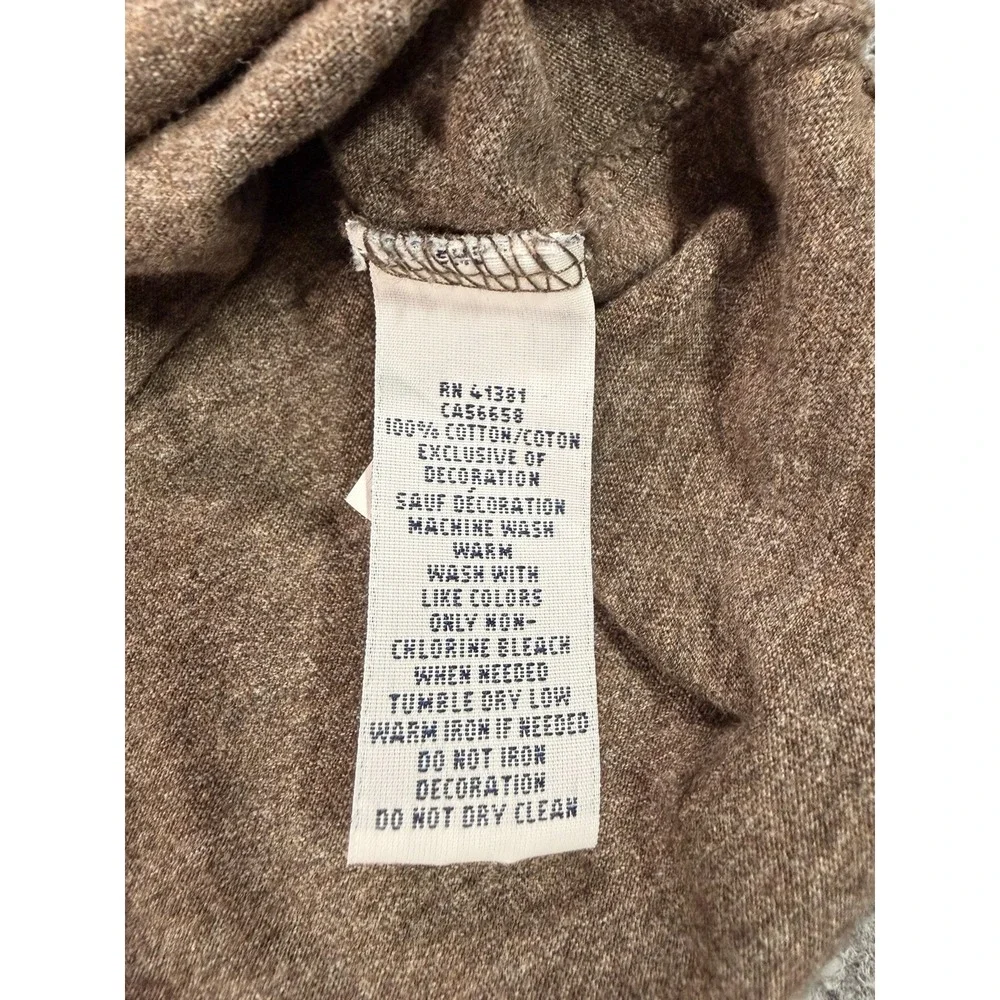 Polo Ralph Lauren Mens Large Long Sleeve Shirt Brown Heather Green Pony Logo